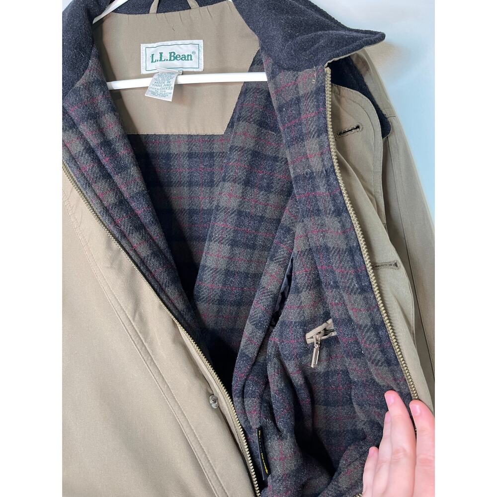 LL Bean Cashmere Wool Blanket Lined Thinsulate Chore Barn Work Utility Jacket L - Picture 7 of 7